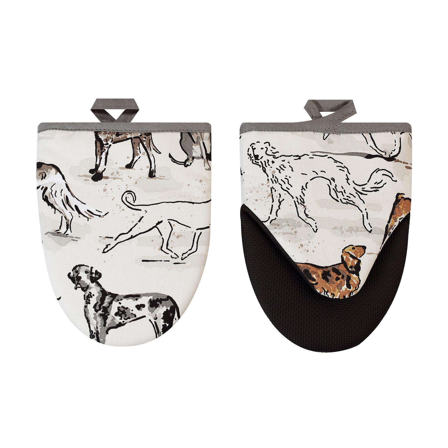 Ulster Weavers Country Dogs Pair of Microwave Mitts Brown