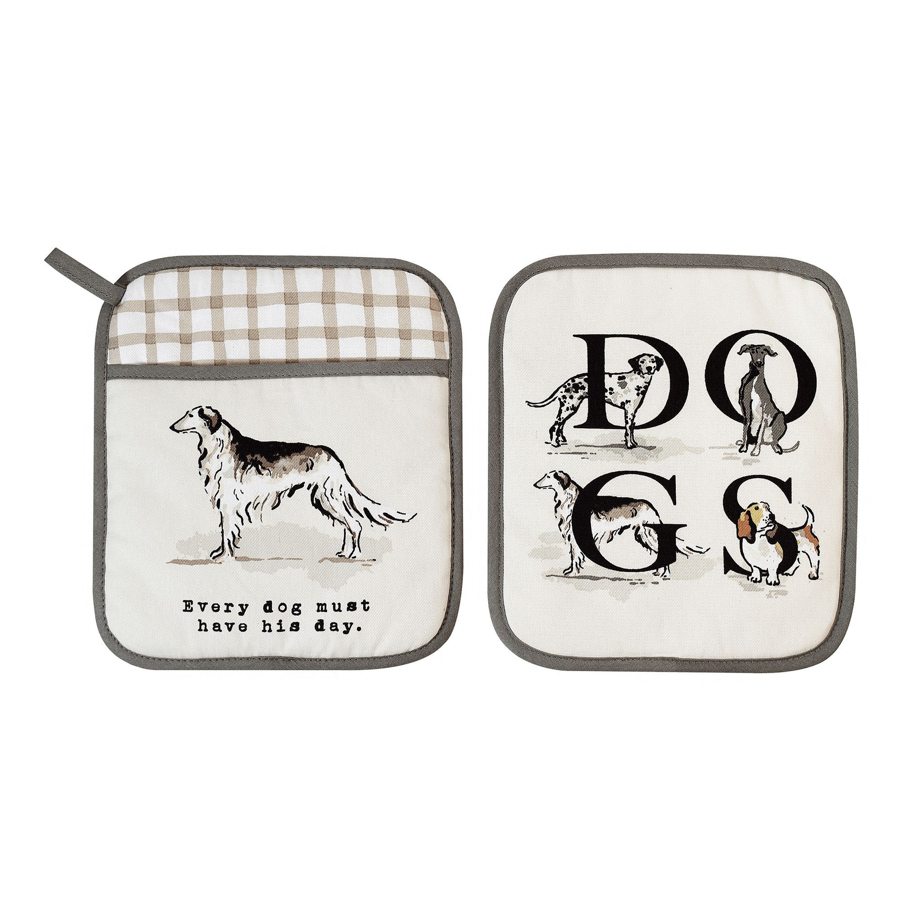 Ulster Weavers Country Dogs Thermal Pot Mitt Oven Glove Brown