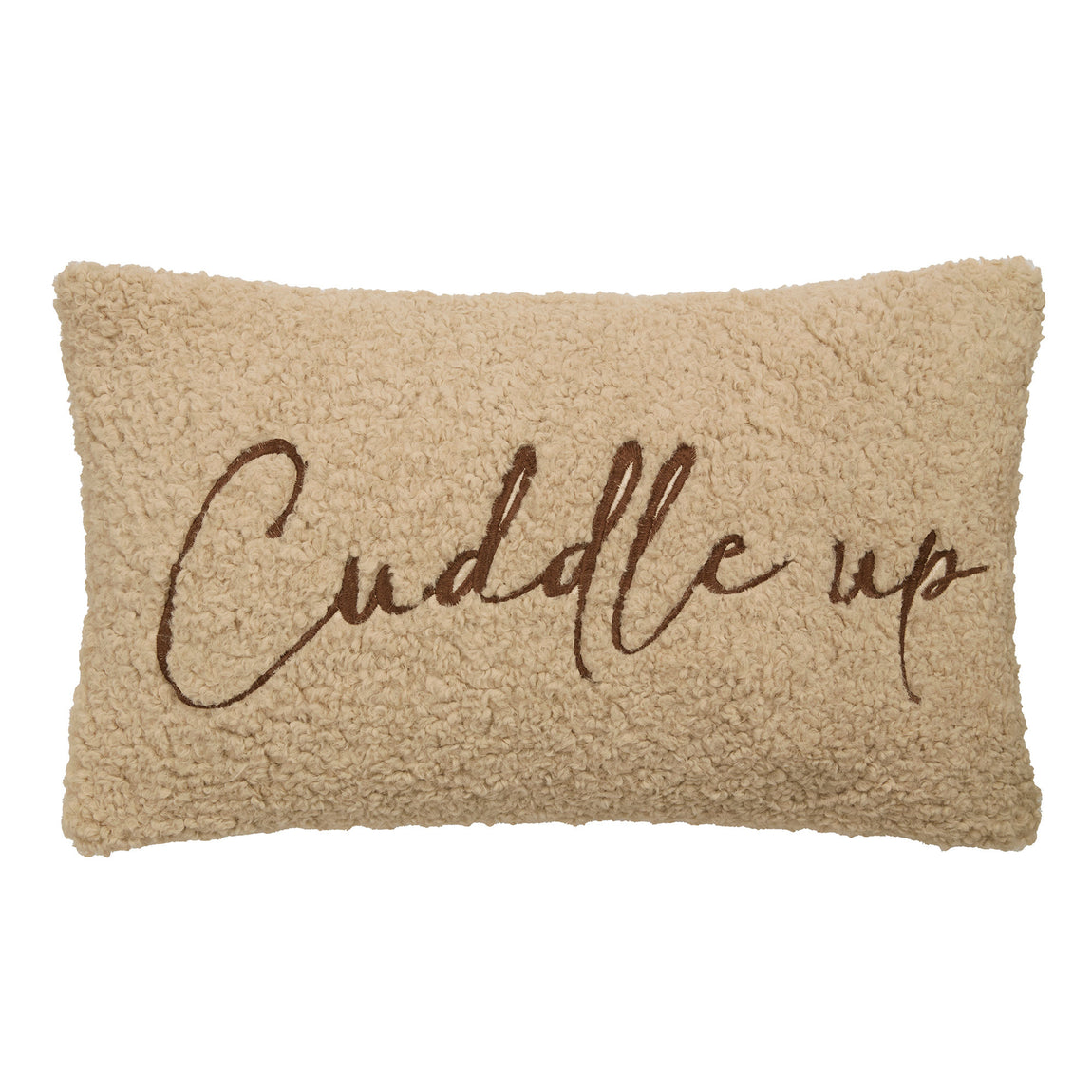 Fusion Cuddle up Embroidered 30cmx50cm Filled Cushion Natural
