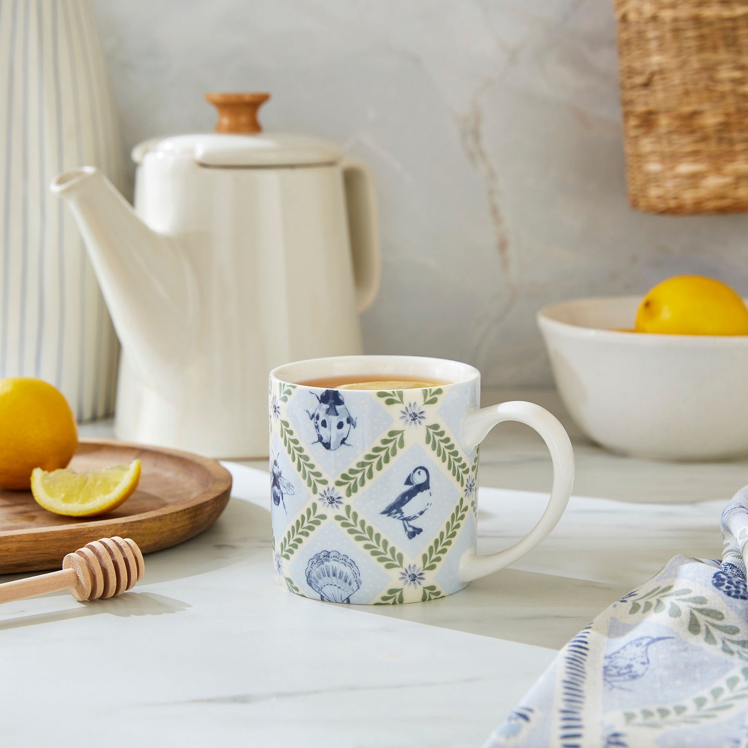 Ulster Weavers Coastal Treasures Bone China Mug Blue