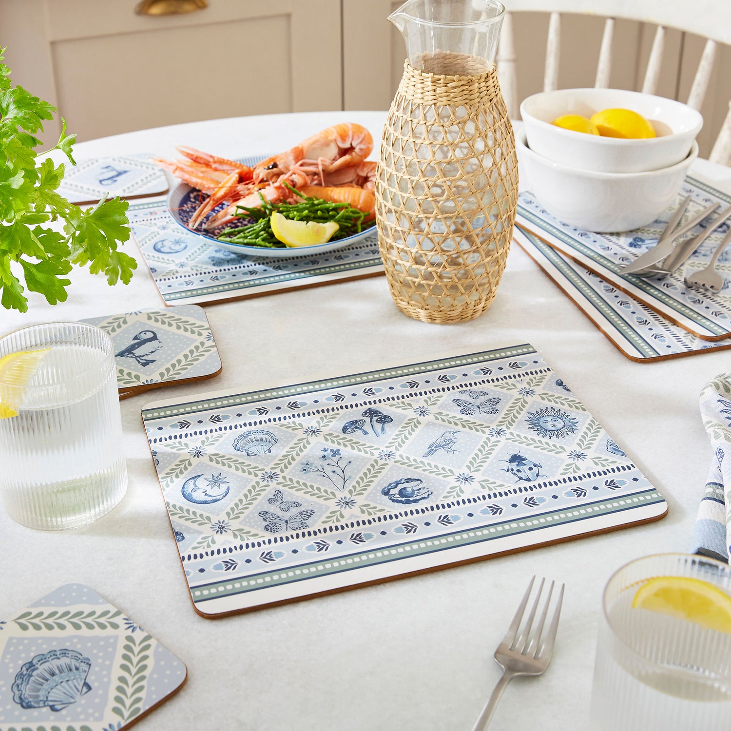 Ulster Weavers Coastal Treasures Pack of 4 Placemats Blue