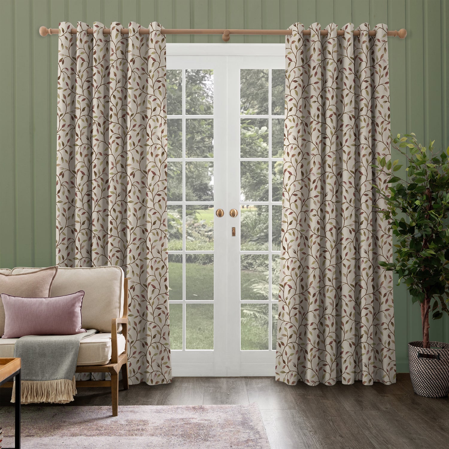Voyage Maison Cervino Fabric Cream Aubergine