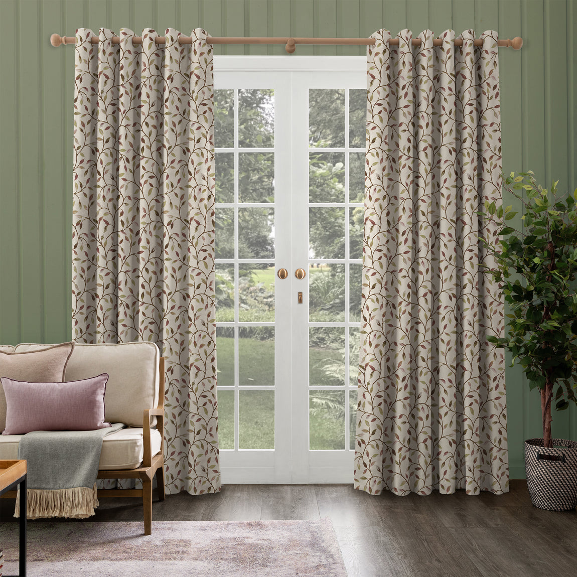 Voyage Maison Cervino Fabric Cream Aubergine
