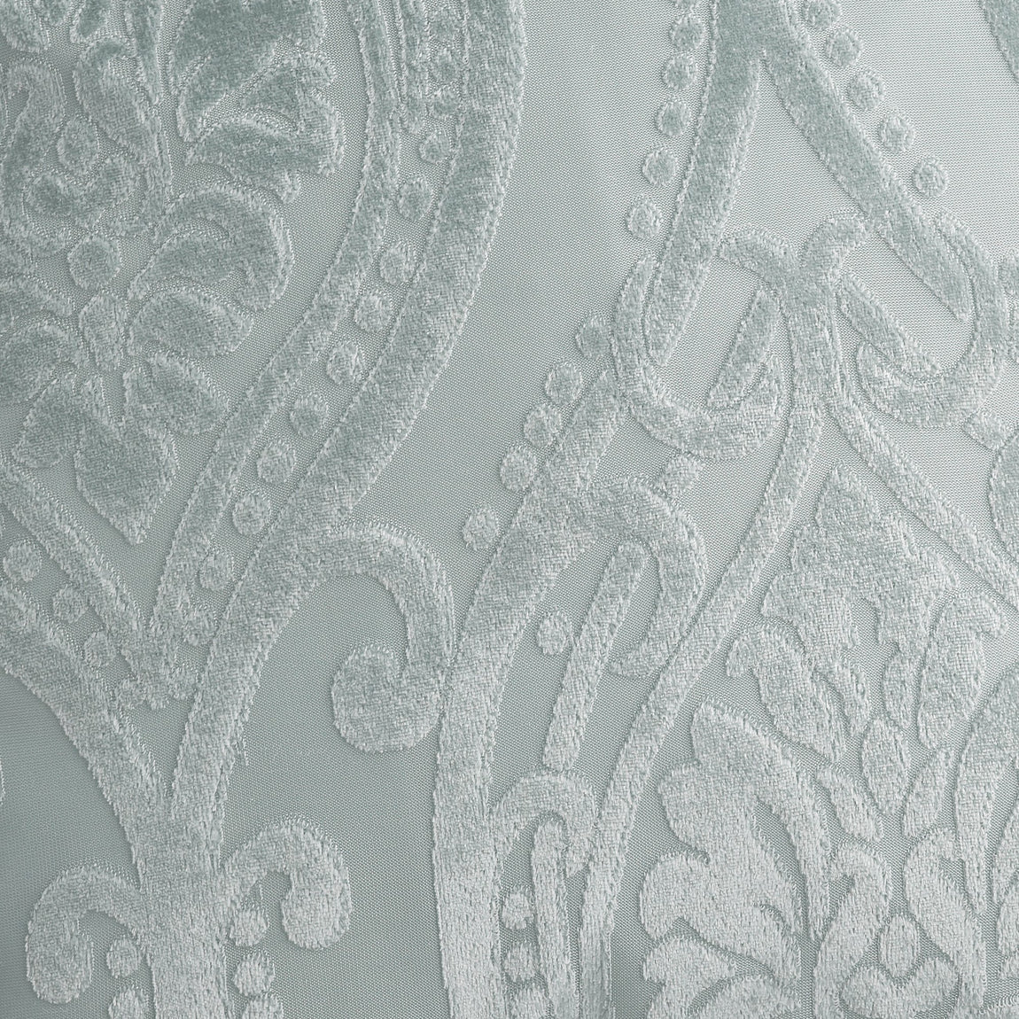 Curtina Chateau Embossed Jacquard Ready Made Eyelet Curtains Duck Egg