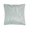 Curtina Chateau Embossed Jacquard Filled Cushion 43cm x 43cm Duck Egg