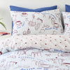 Fusion Coffee Club Duvet Cover Bedding Set Blue