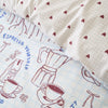 Fusion Coffee Club Duvet Cover Bedding Set Blue