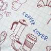 Fusion Coffee Club Duvet Cover Bedding Set Blue