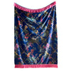 Laurence Llewelyn-Bowen Cotswold Fantasia Velvet Soft Touch Throw 130cm x 180cm Navy