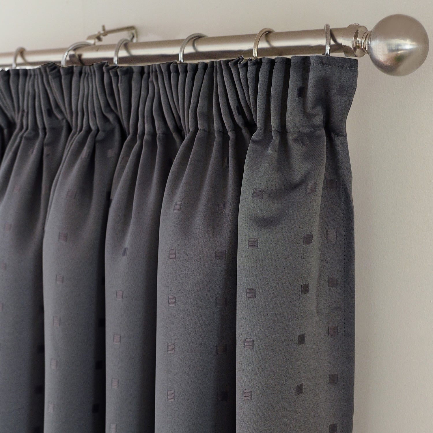 Madison Ready Made Pencil Pleat Curtains Charcoal