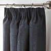 Chenille Triple Woven Ready Made Blackout Curtains Charcoal