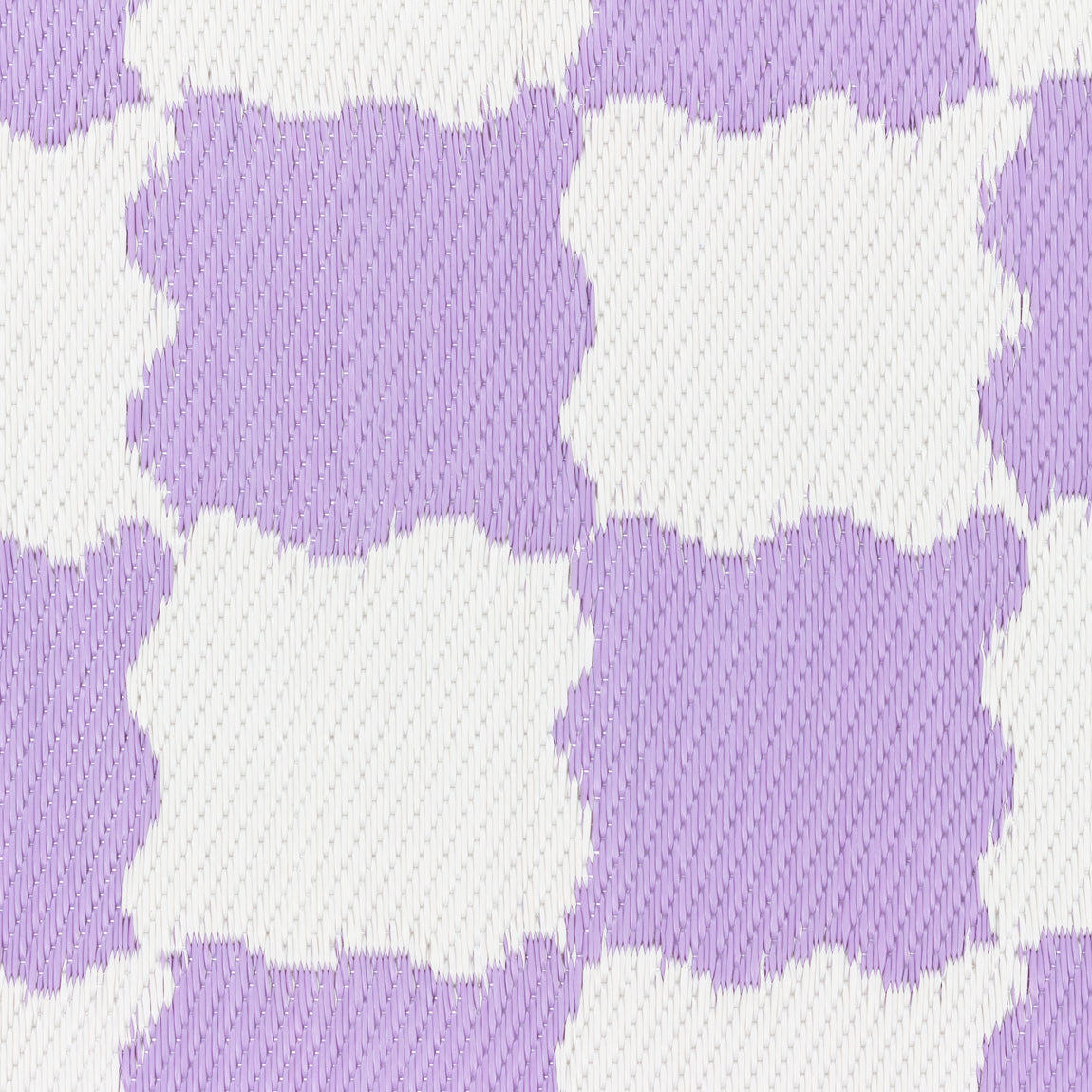 Check Outdoor Indoor 100% Recycled 120cm x 180cm Rug Lilac