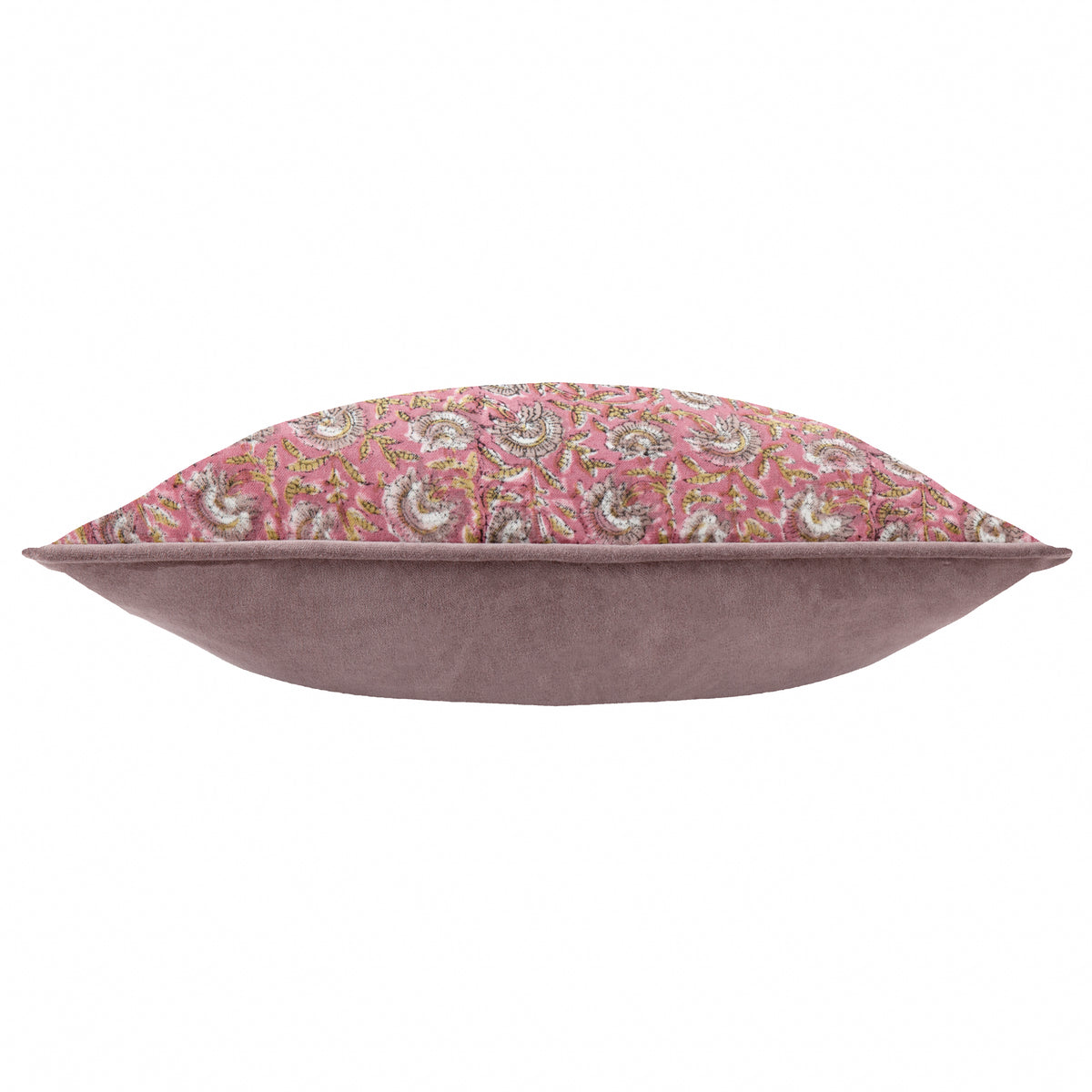 Chedworth Piped Velvet Filled Cushion 50cm x 50cm Rose Violet