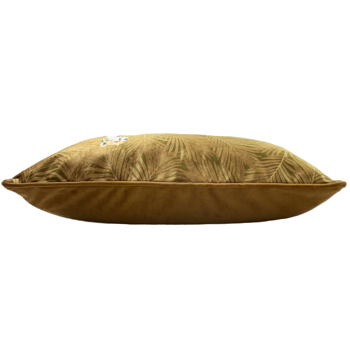 Cheetah Forest Velvet Boudoir Filled Cushion 30cm x 50cm Gold