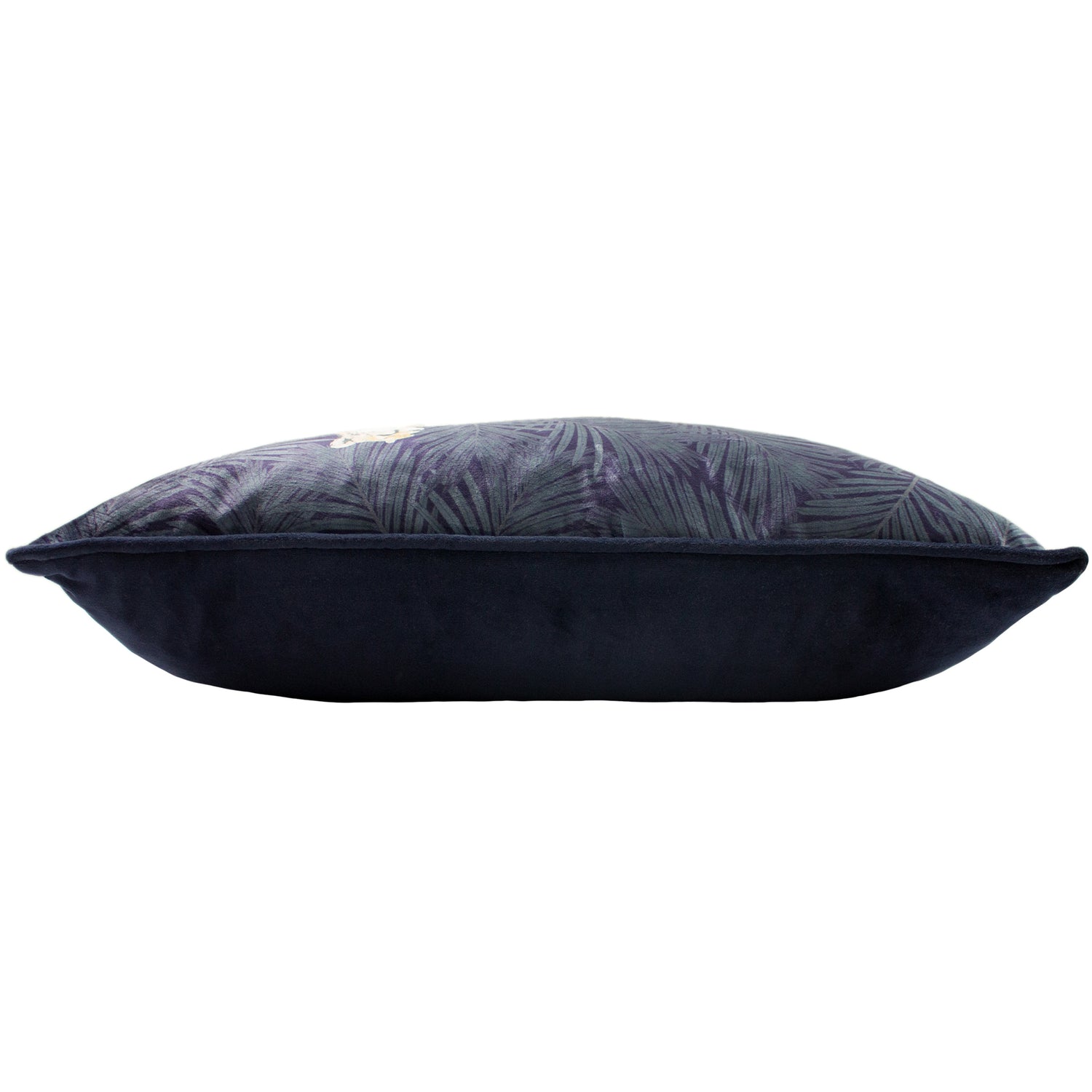 Cheetah Forest Velvet Boudoir Filled Cushion 30cm x 50cm Navy