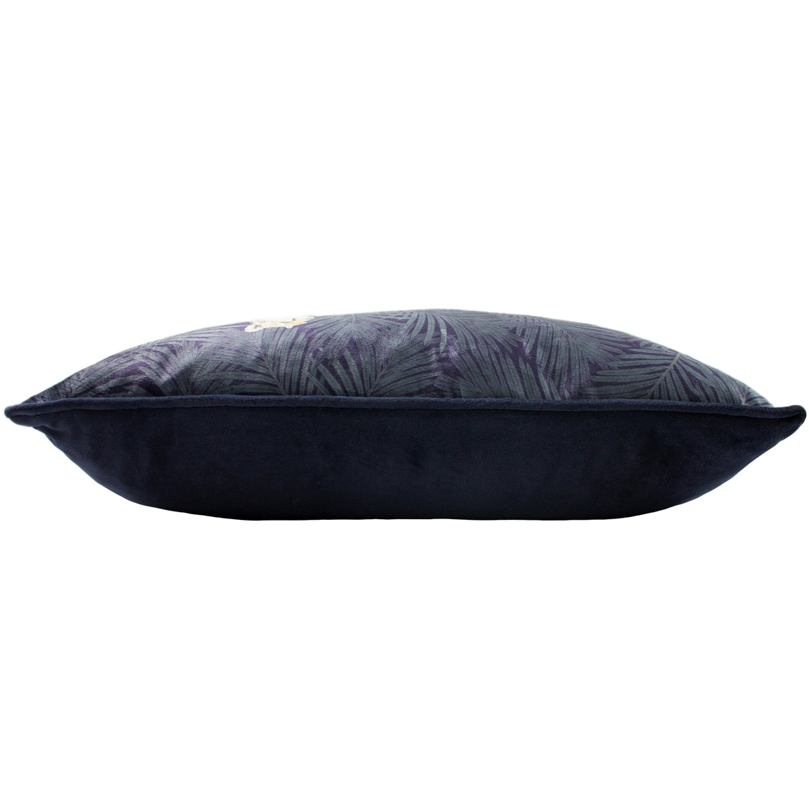 Cheetah Forest Velvet Boudoir Filled Cushion 30cm x 50cm Navy