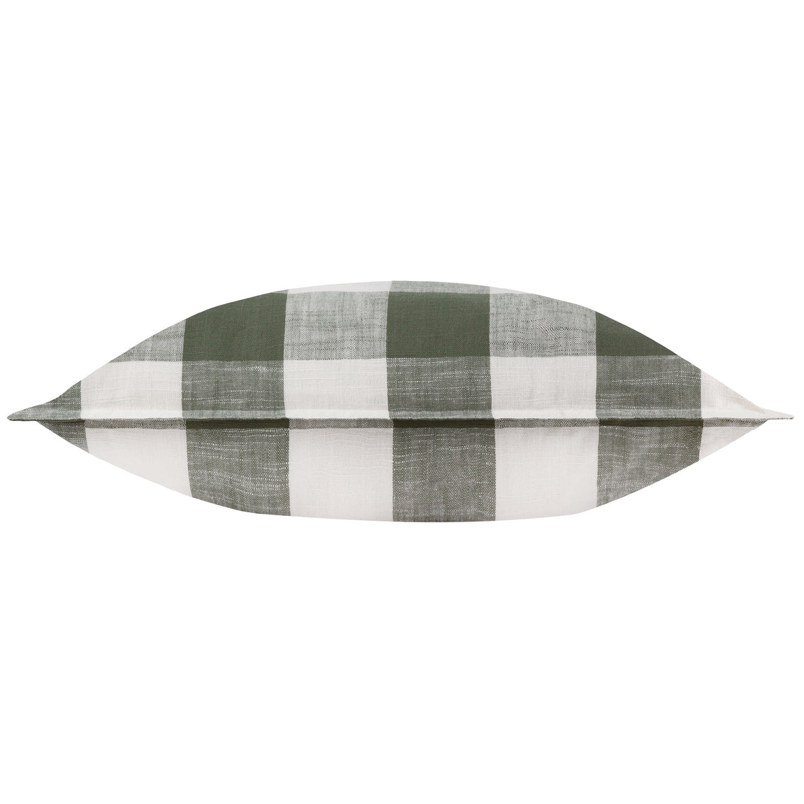 Yard Chesil Check Cotton Outdoor 50cm x 50cm Filled Cushion Moss