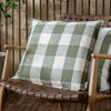 Yard Chesil Check Cotton Outdoor 50cm x 50cm Filled Cushion Moss