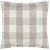 Yard Chesil Check Cotton Outdoor 50cm x 50cm Filled Cushion Natural
