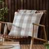 Yard Chesil Check Cotton Outdoor 50cm x 50cm Filled Cushion Natural
