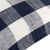 Yard Chesil Check Cotton Outdoor 50cm x 50cm Filled Cushion Navy