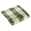 Yard Chesil Check Tasselled Cotton 130cm x 170cm Throw Moss