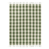 Yard Chesil Check Tasselled Cotton 130cm x 170cm Throw Moss