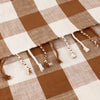 Yard Chesil Check Tasselled Cotton 130cm x 170cm Throw Pecan