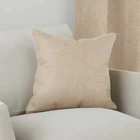 Chester Herringbone Filled Cushion 43cm x 43cm Natural