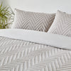 Yard Chevron Tuft Geometric Duvet Cover Bedding Set Stone