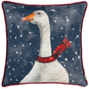 Evans Lichfield Christmas Goose Piped Filled Cushion 43cm x 43cm Multi