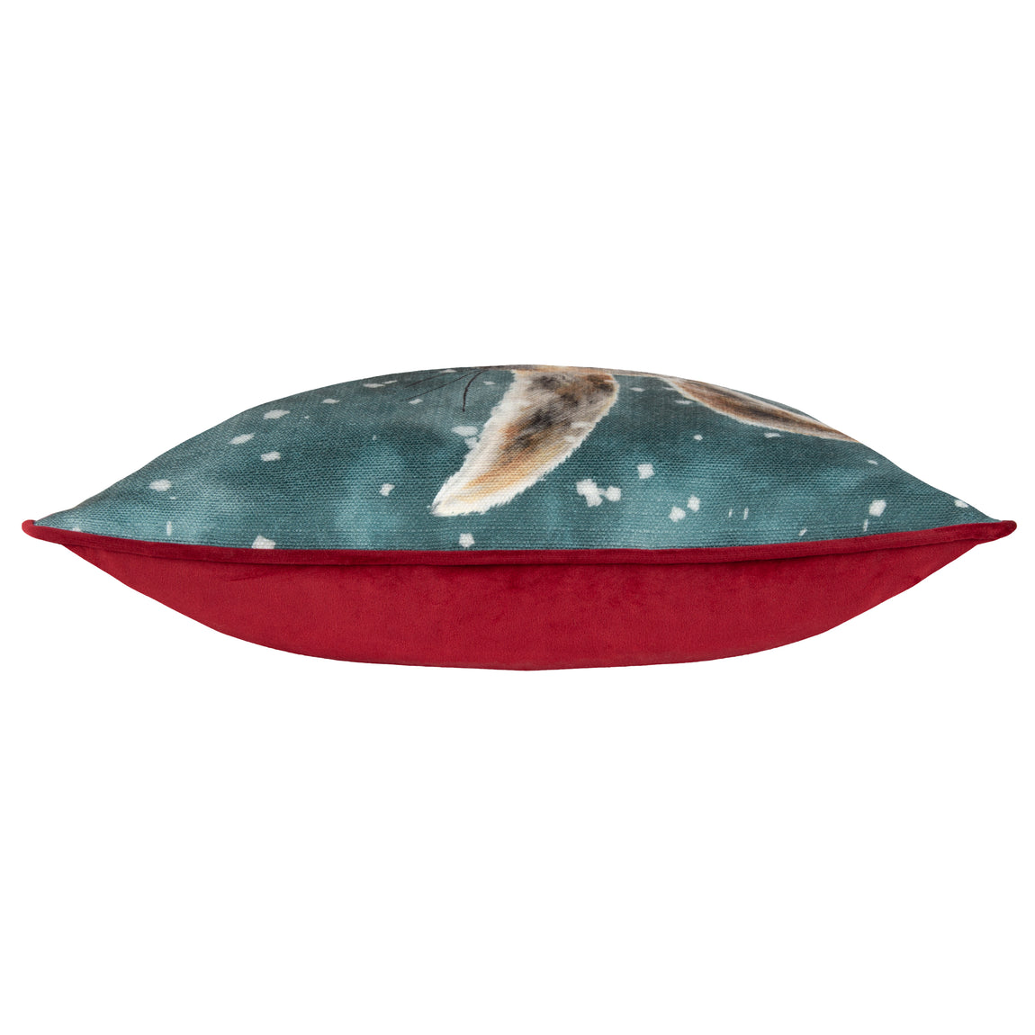 Evans Lichfield Christmas Hare Piped Filled Cushion 43cm x 43cm Multi