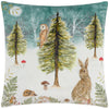 Evans Lichfield Christmas Owl Velvet Filled Cushion 43cm x 43cm Multi
