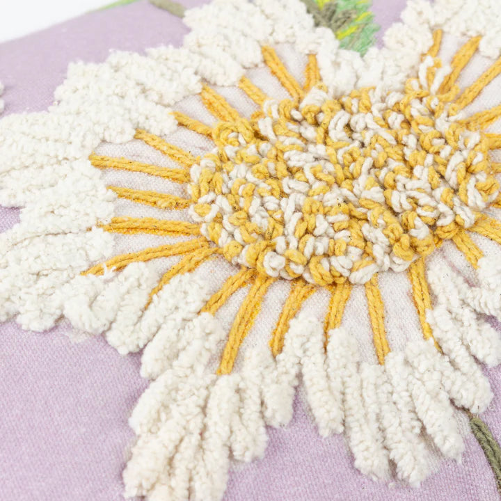 Chrysantha Embroidered Boudoir Filled Cushion 30cm x 50cm Lilac