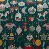Fusion Christmas Ornaments Duvet Cover Bedding Set Green