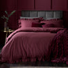 Appletree Cassia Frill Cotton Duvet Cover Bedding Set Berry