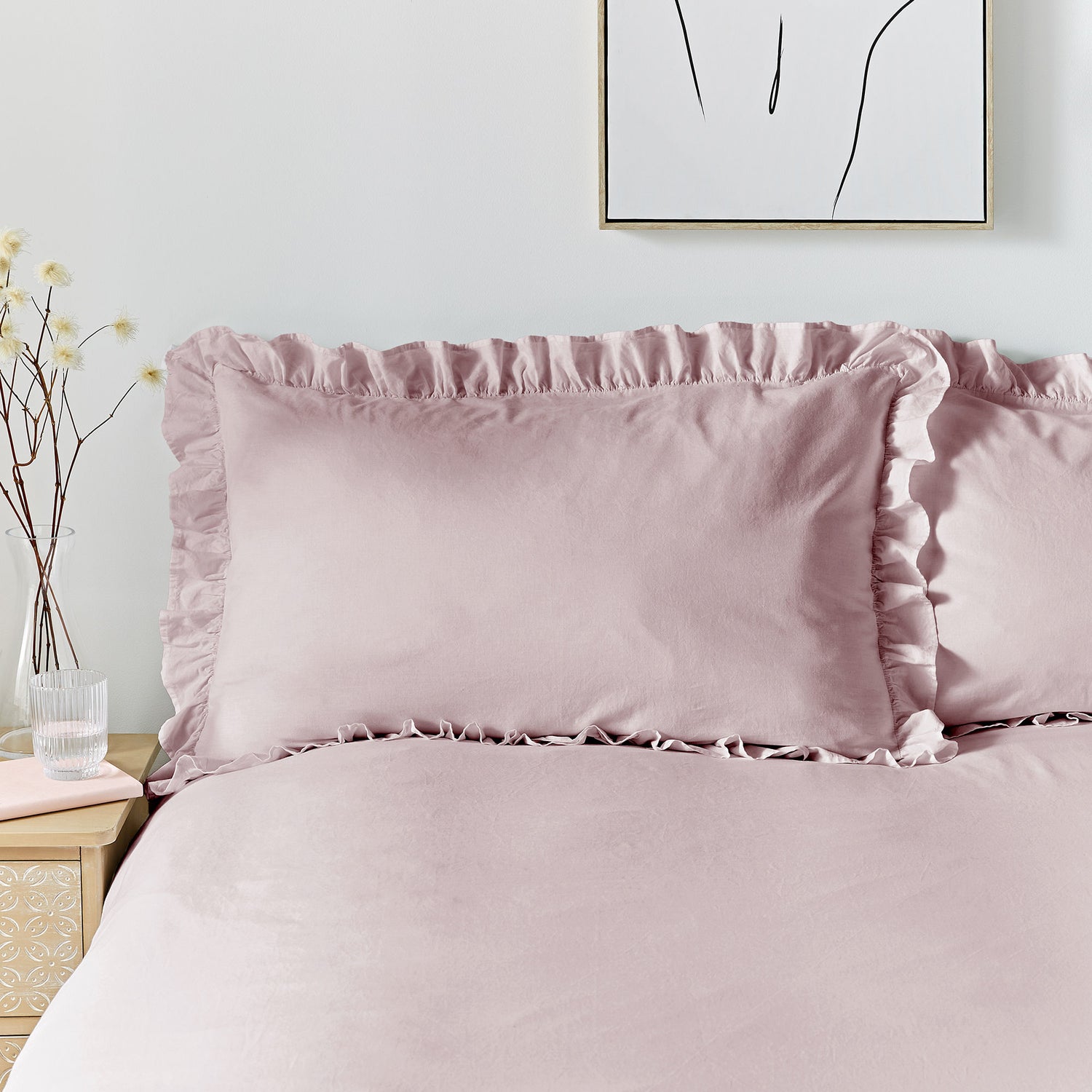 Appletree Cassia Frill Duvet Cover Bedding Set Lavender