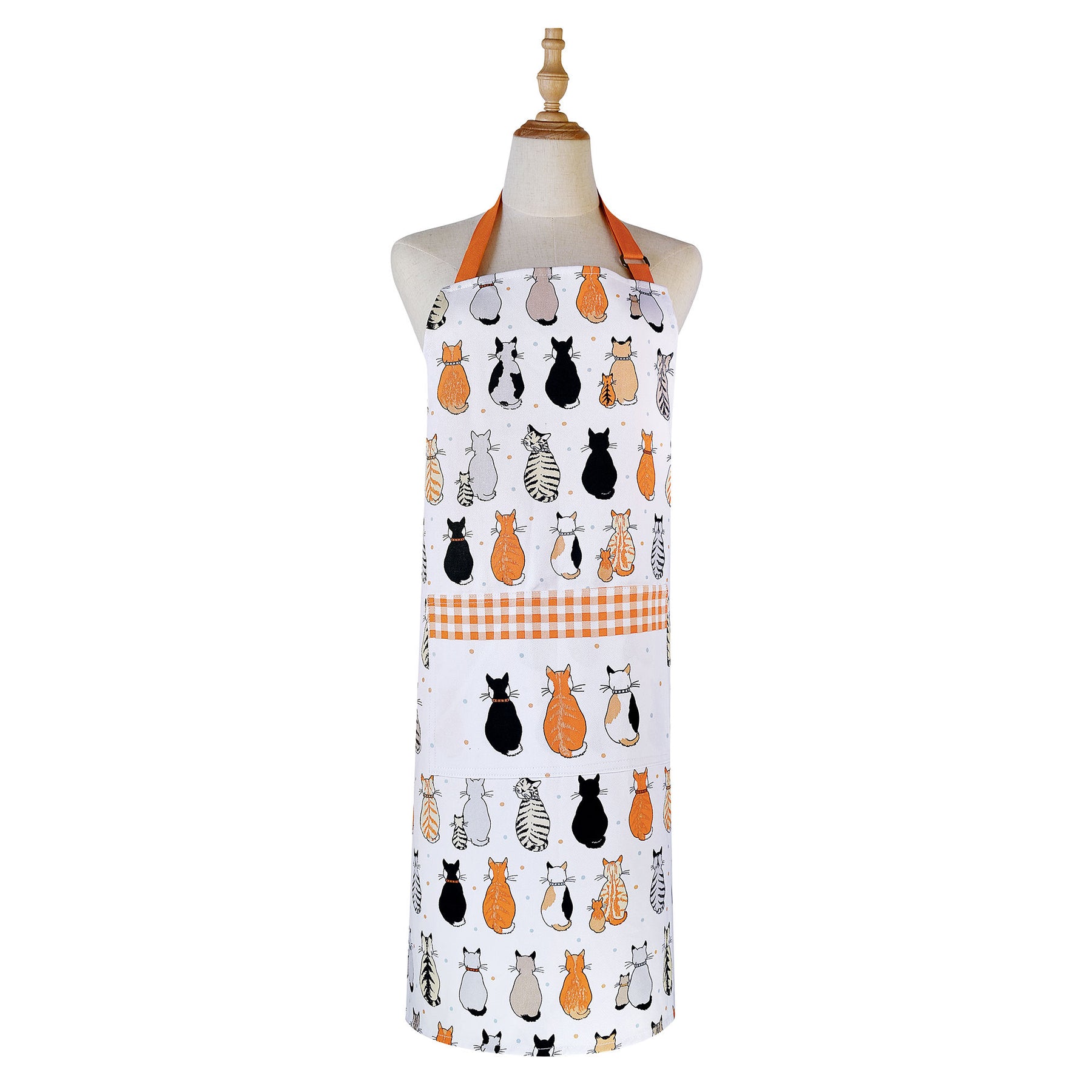 Ulster Weavers Cats In Waiting Woven Cotton Apron Orange