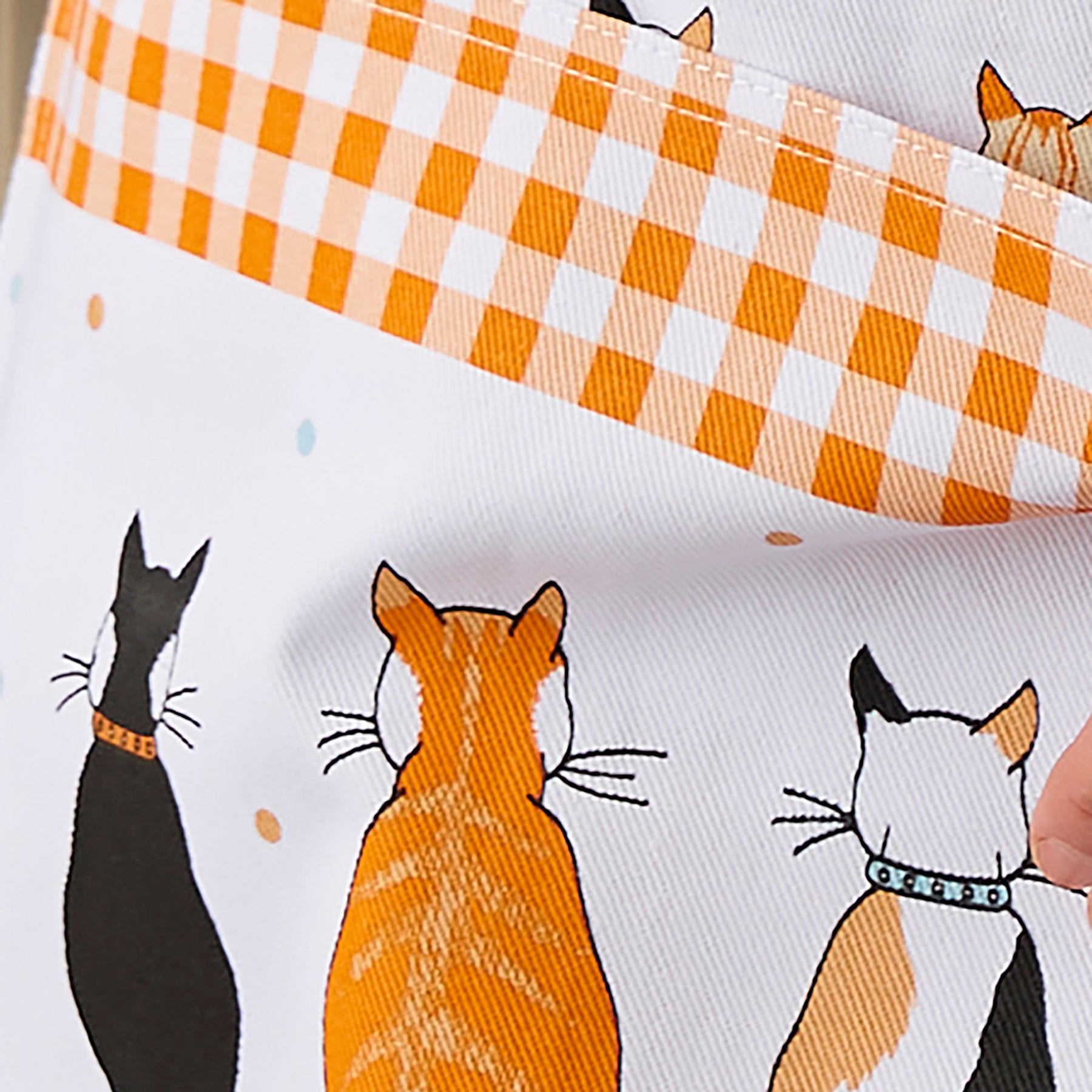 Ulster Weavers Cats In Waiting Woven Cotton Apron Orange