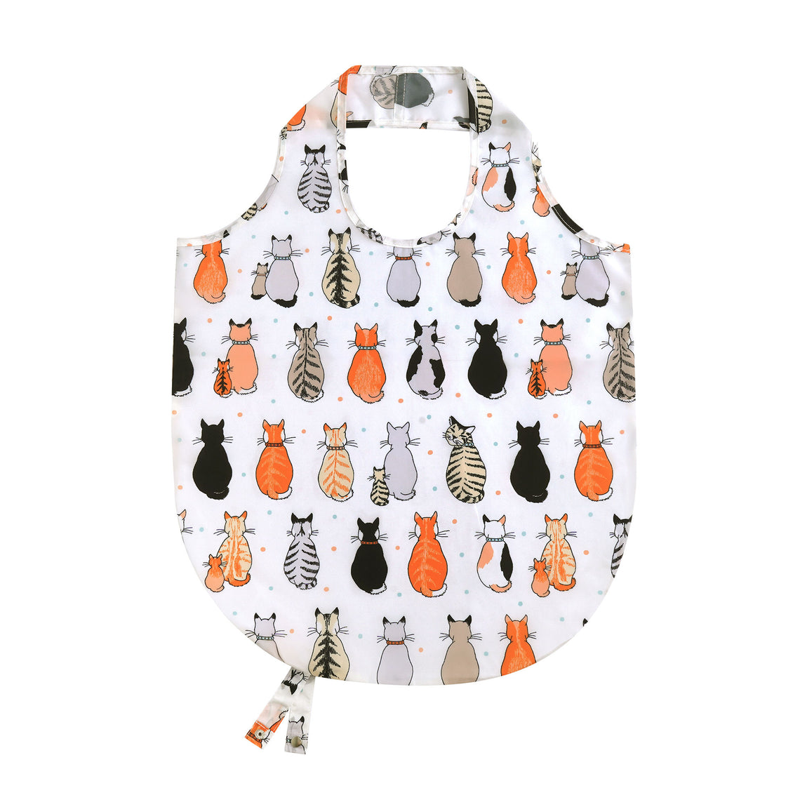Ulster Weavers Cats In Waiting Easy Fold Packable Bag Orange