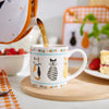 Ulster Weavers Cats In Waiting Bone China Mug Orange