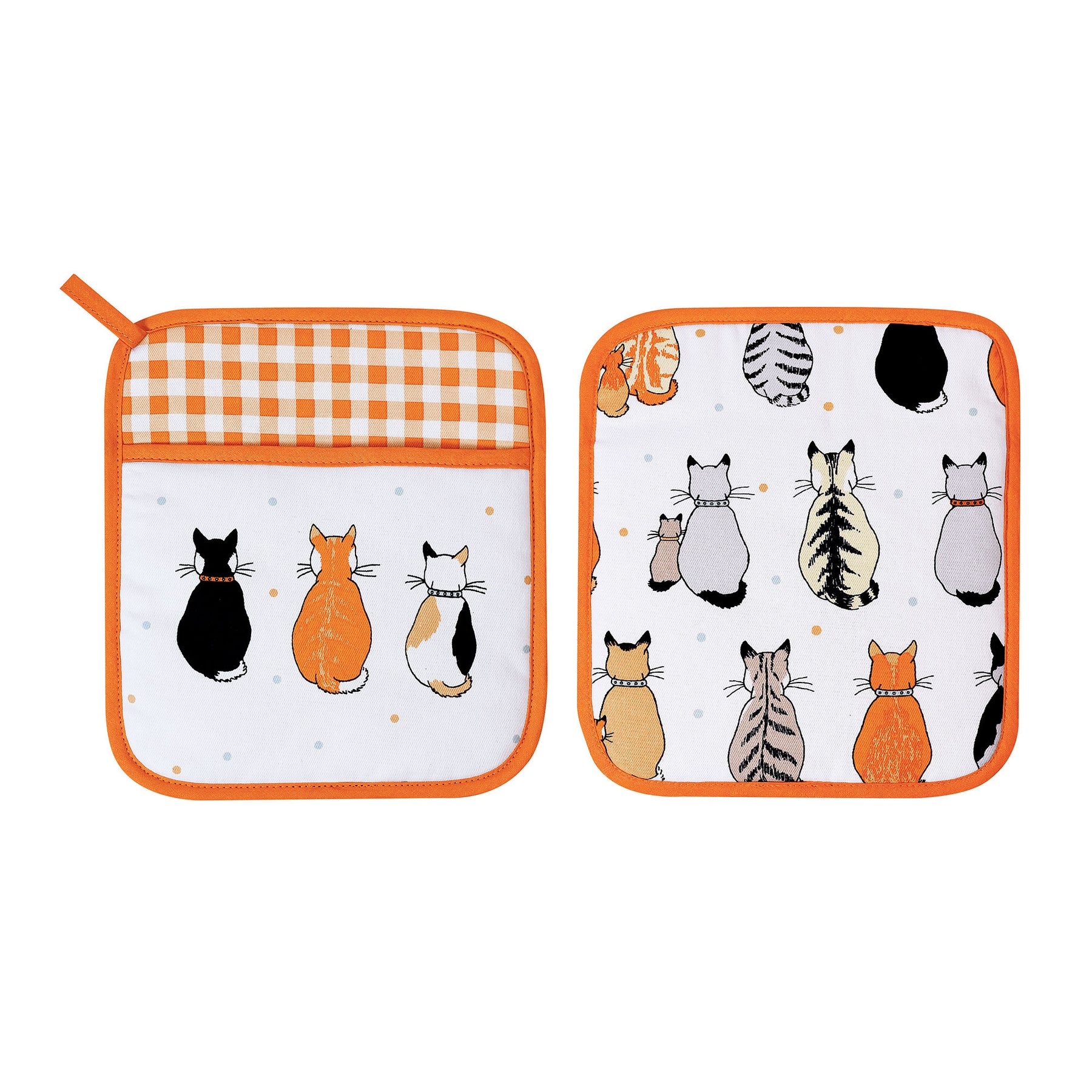 Ulster Weavers Cats In Waiting Thermal Pot Mitt Oven Glove Orange