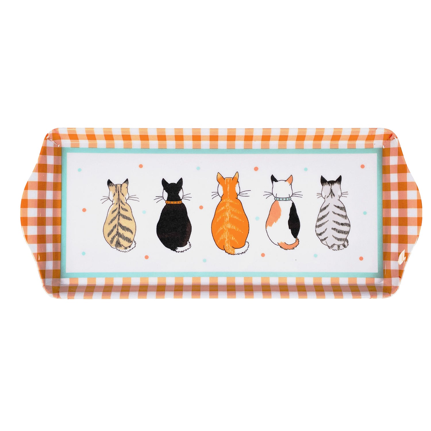 Ulster Weavers Cats In Waiting Small Tray Orange
