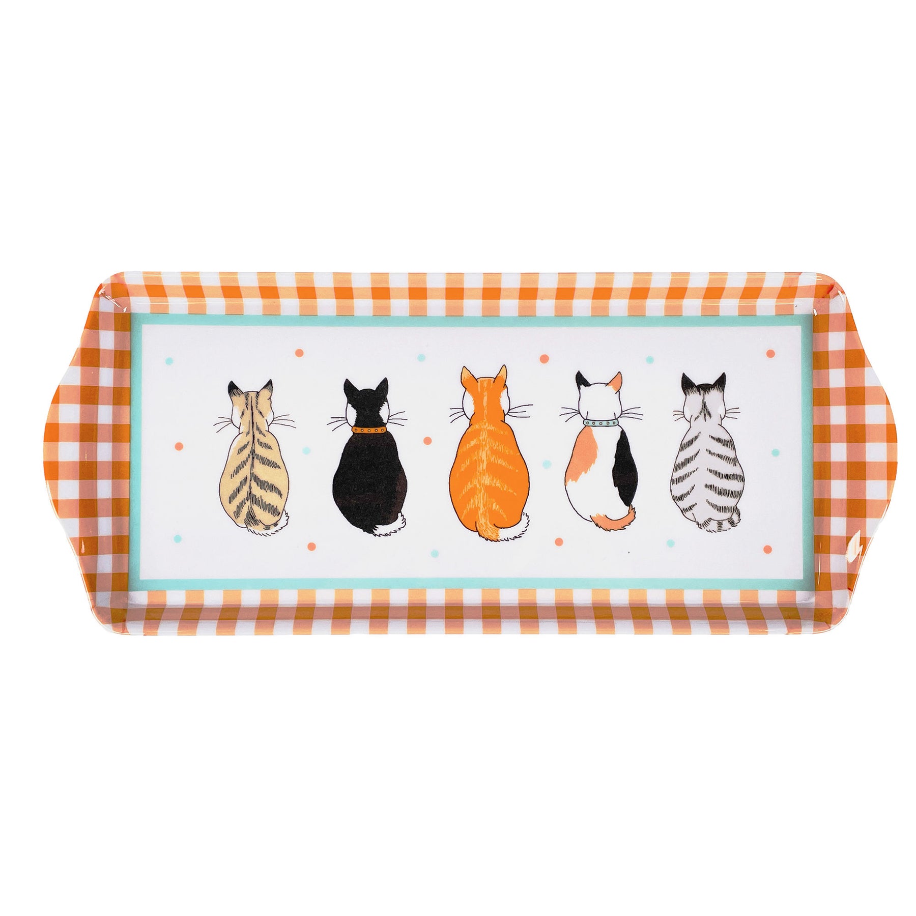 Ulster Weavers Cats In Waiting Small Tray Orange