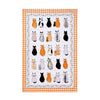 Ulster Weavers Cats In Waiting Cotton Tea Towel Orange