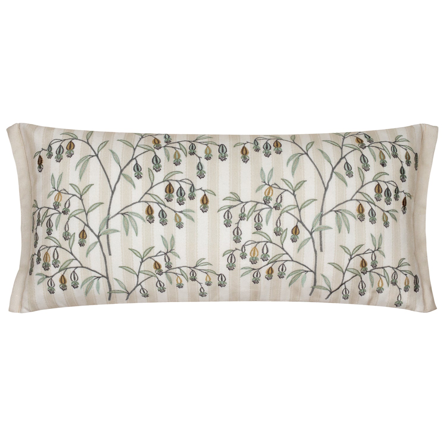 Sanderson Chinese Lanterns Embroidered 30cm x 65cm Filled Boudoir Linen