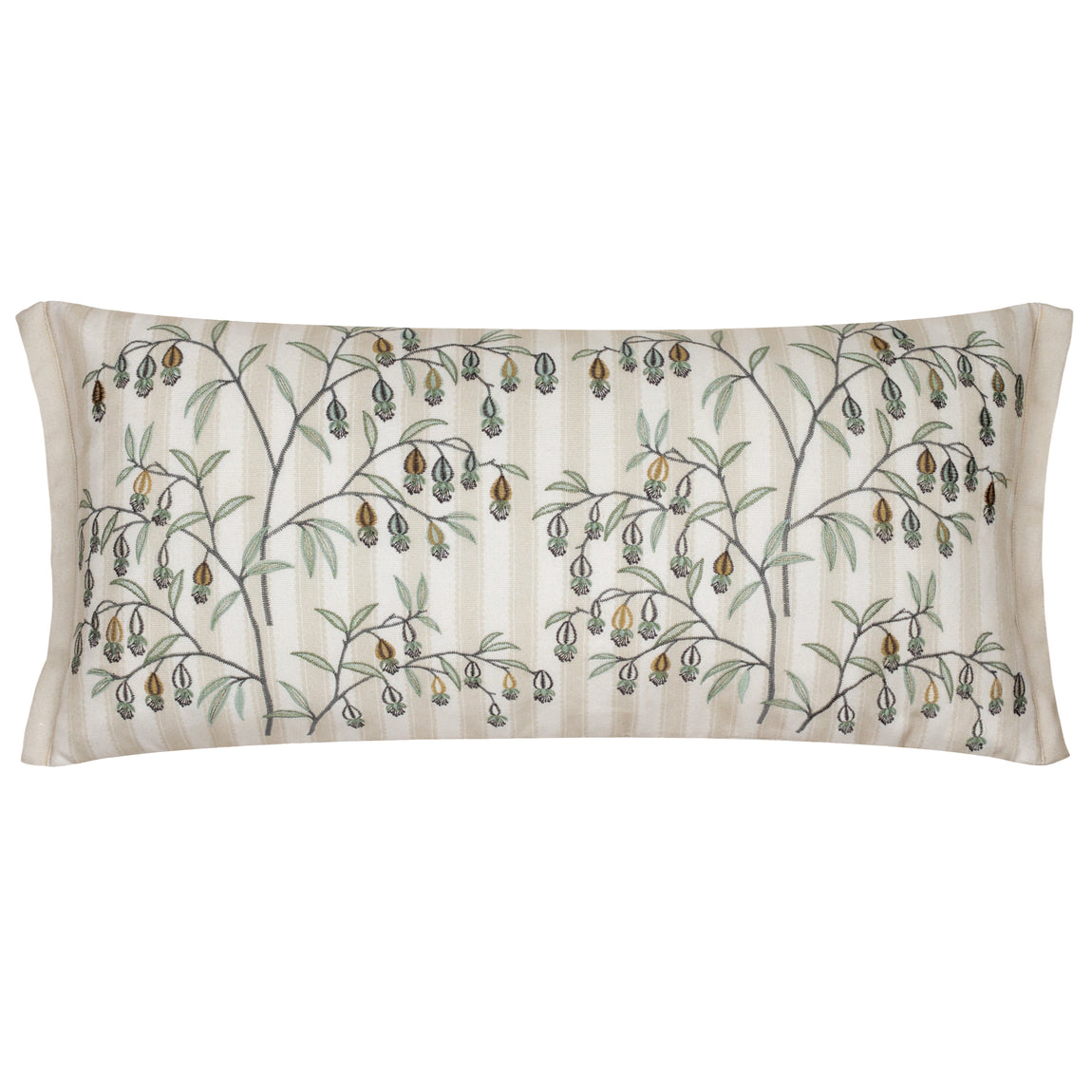 Sanderson Chinese Lanterns Embroidered 30cm x 65cm Filled Boudoir Linen