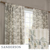 Sanderson Chinese Lanterns Embroidered Ready Made Pencil Pleat Curtains Linen