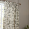 Sanderson Chinese Lanterns Embroidered Ready Made Pencil Pleat Curtains Linen