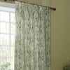 Sanderson Chinese Lanterns Embroidered Ready Made Pencil Pleat Curtains Sage